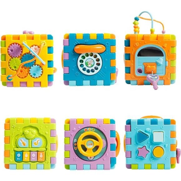 6-in-1 Learning Activity Center Play Square with Musical Toys, Educational Toys - Picture 7 of 7